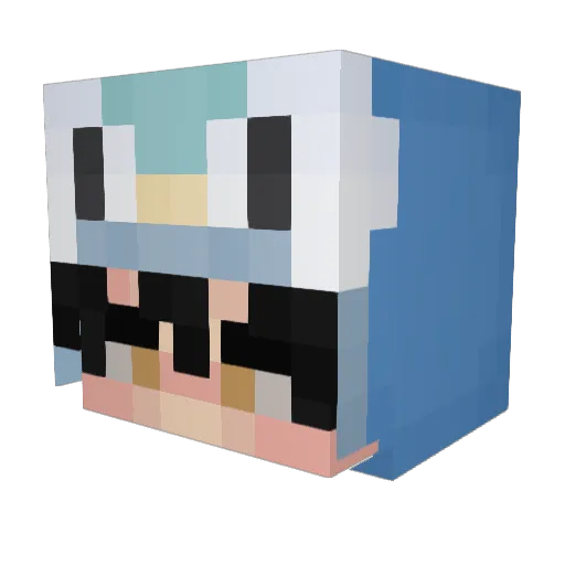 kuchis Minecraft avatar head, 3D render