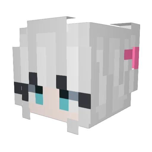 kucya Minecraft avatar head, 3D render