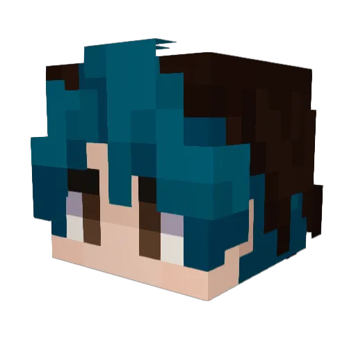 kucyk_1 Minecraft avatar head, 3D render