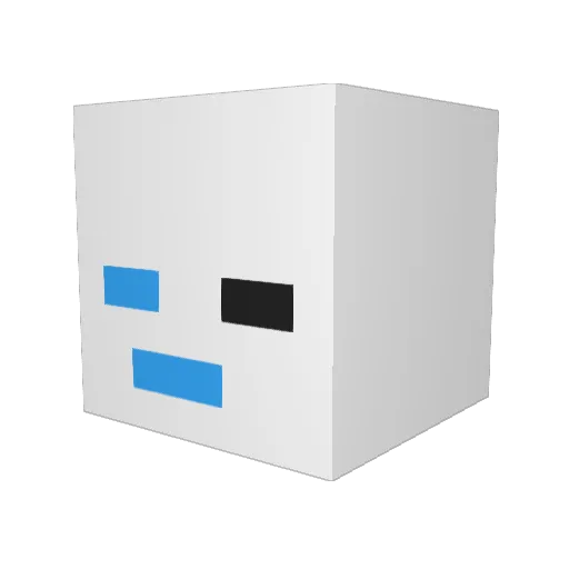 kudabra Minecraft avatar head, 3D render