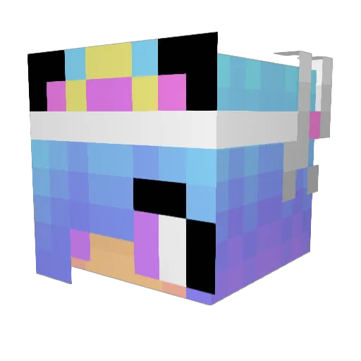 kudagitsunejd Minecraft avatar head, 3D render