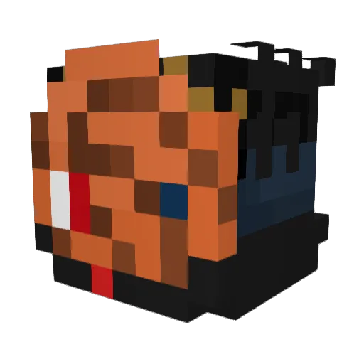 kudiah Minecraft avatar head, 3D render