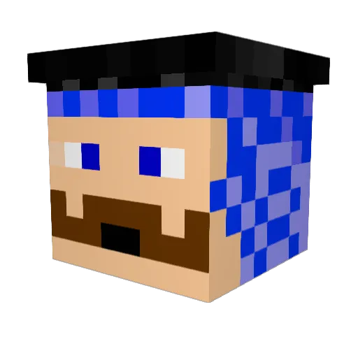 kudok Minecraft avatar head, 3D render