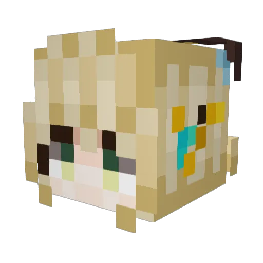 kudokou71 Minecraft avatar head, 3D render