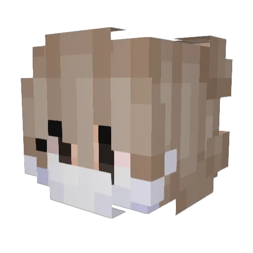 kueaVG Minecraft avatar head, 3D render
