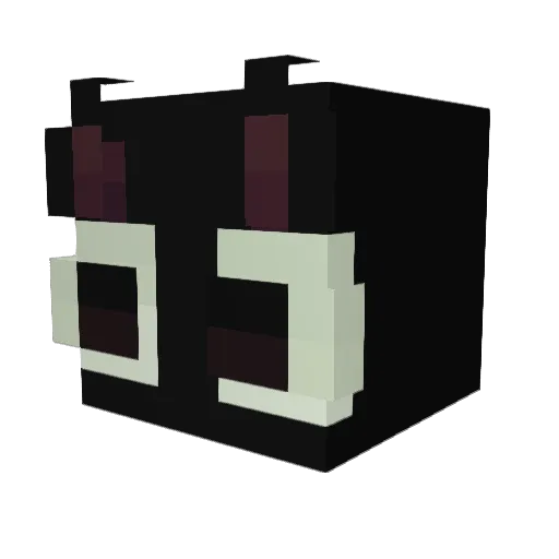 kueboki Minecraft avatar head, 3D render