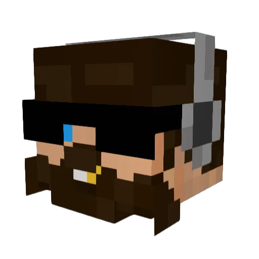 kufLOVEE Minecraft avatar head, 3D render