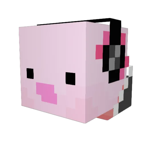 kufi_ Minecraft avatar head, 3D render