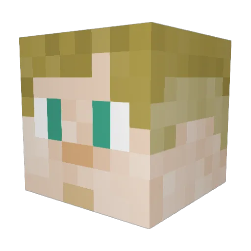 kugart Minecraft avatar head, 3D render