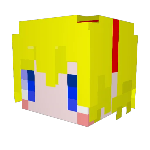 kugutun Minecraft avatar head, 3D render