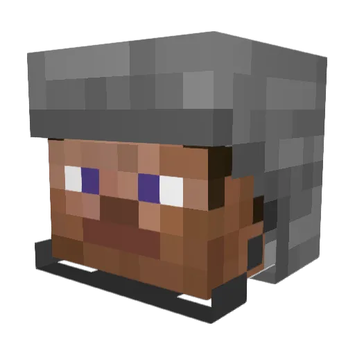 kuhblume Minecraft avatar head, 3D render