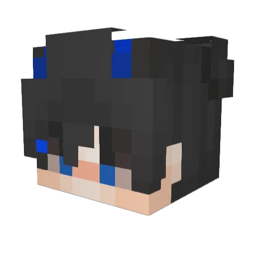 kuhkirito Minecraft avatar head, 3D render