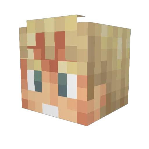 kuhnerritter Minecraft avatar head, 3D render