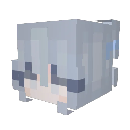 kuiqz Minecraft avatar head, 3D render