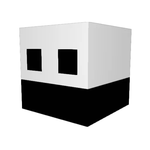 kuittaa Minecraft avatar head, 3D render
