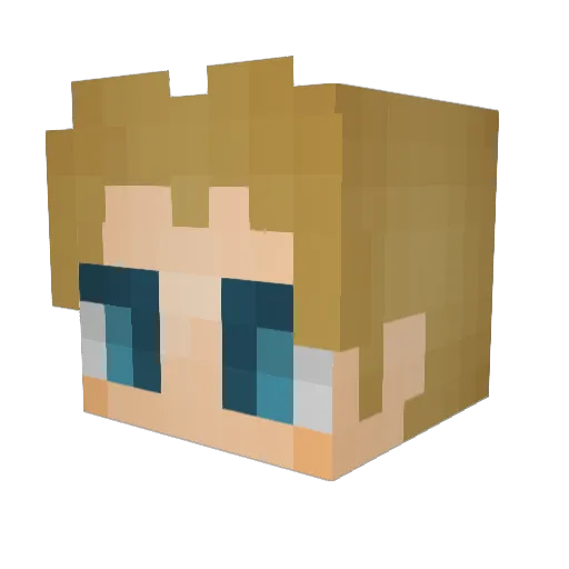 kuittinen Minecraft avatar head, 3D render