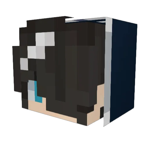 kujirasora Minecraft avatar head, 3D render