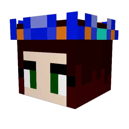 kujusan Minecraft avatar head, 3D render