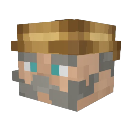 kukkie Minecraft avatar head, 3D render
