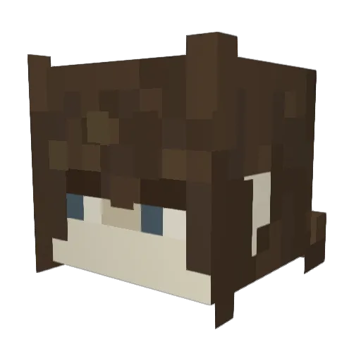 kukoruza Minecraft avatar head, 3D render