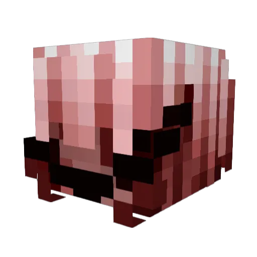 kukupie Minecraft avatar head, 3D render