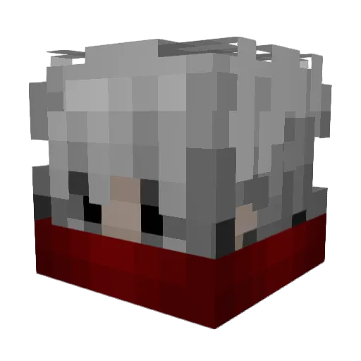 kukxi Minecraft avatar head, 3D render