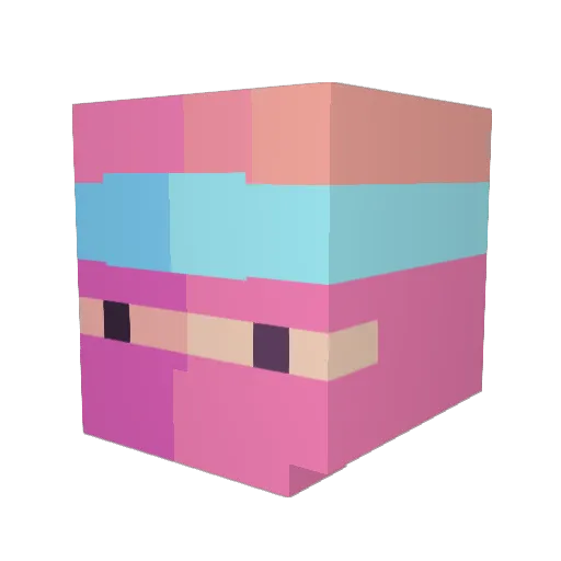 kula26 Minecraft avatar head, 3D render