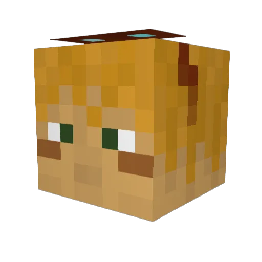 kulanah Minecraft avatar head, 3D render