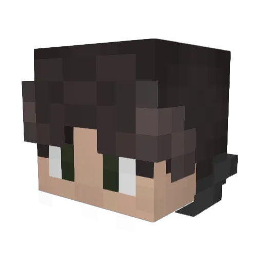 kulel Minecraft avatar head, 3D render