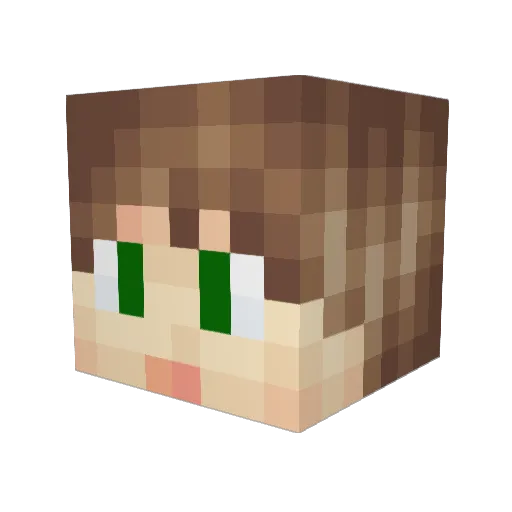 kuleomb Minecraft avatar head, 3D render