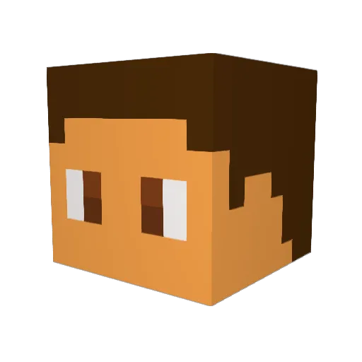 kullemannen Minecraft avatar head, 3D render