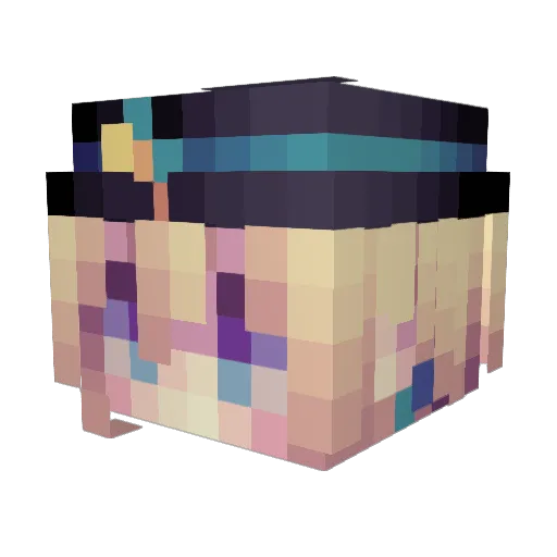 kuloken Minecraft avatar head, 3D render