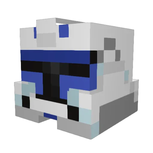 kulqw Minecraft avatar head, 3D render
