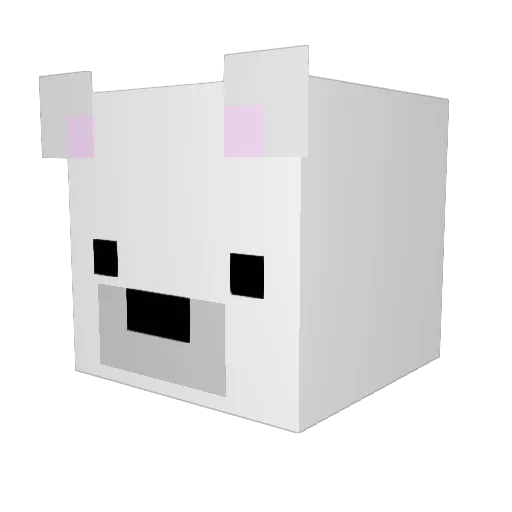 kuma_fuzi Minecraft avatar head, 3D render