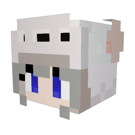 kumaaa_ Minecraft avatar head, 3D render