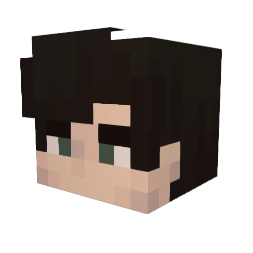 kumabaka Minecraft avatar head, 3D render