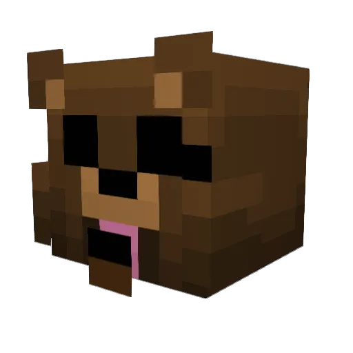 kumachanex Minecraft avatar head, 3D render