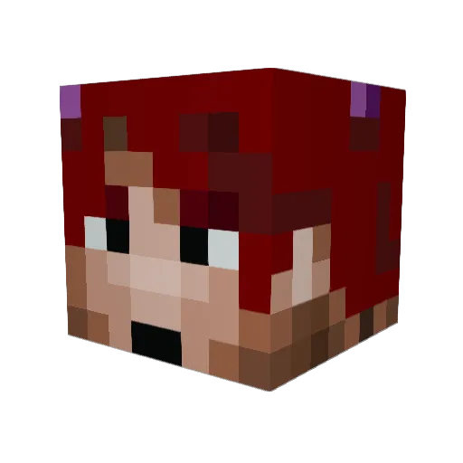 kumadaaa Minecraft avatar head, 3D render