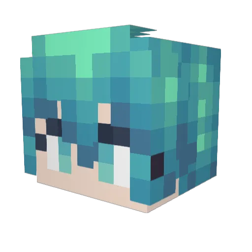 kumaneko_0919 Minecraft avatar head, 3D render