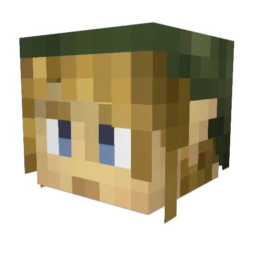 kumao_jp Minecraft avatar head, 3D render