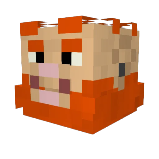 kumapilee Minecraft avatar head, 3D render