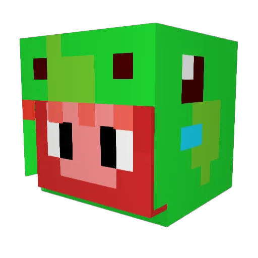 kumasan2017 Minecraft avatar head, 3D render