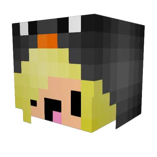 kumeii Minecraft avatar head, 3D render