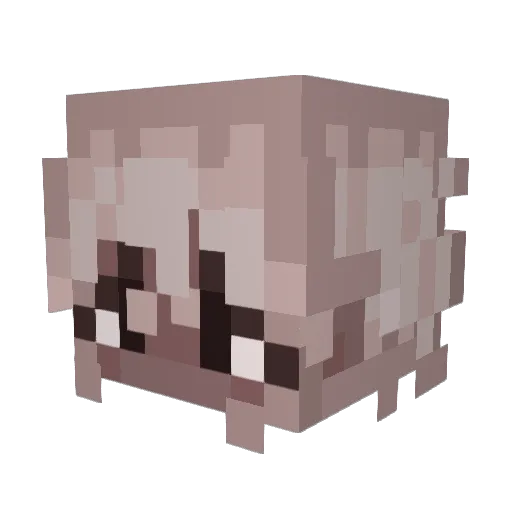kumekos Minecraft avatar head, 3D render