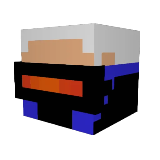 kumis Minecraft avatar head, 3D render