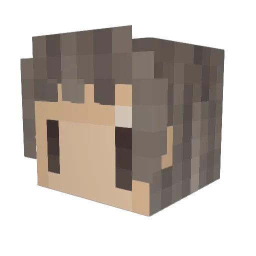 kumohachi Minecraft avatar head, 3D render