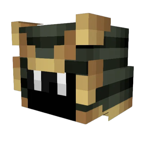 kuna Minecraft avatar head, 3D render