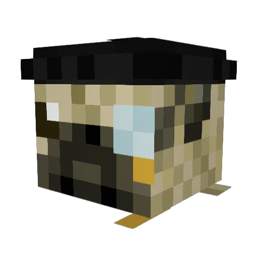 kunasich Minecraft avatar head, 3D render