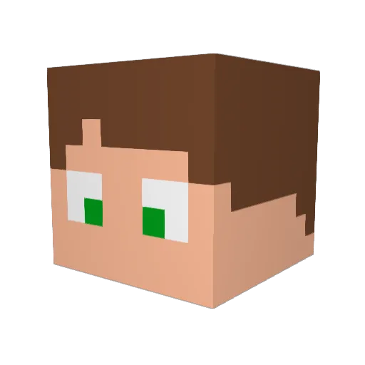 kuncsani Minecraft avatar head, 3D render