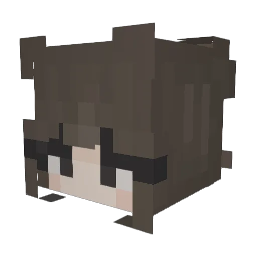 kundey Minecraft avatar head, 3D render